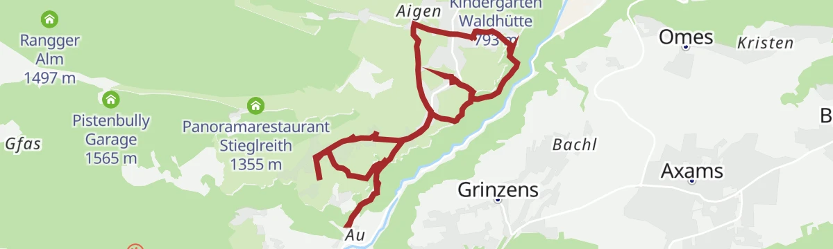 Route map: Kapellenwanderung Oberperfuss Berg